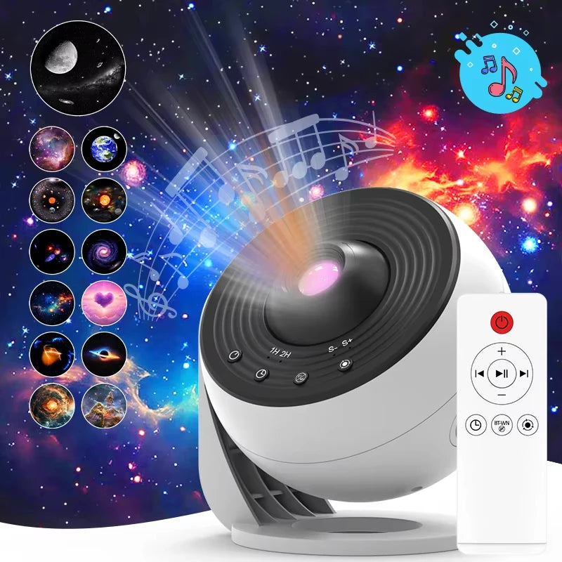 Proyector de Galaxias Somnara – Cielo Estrellado 360° con Mando