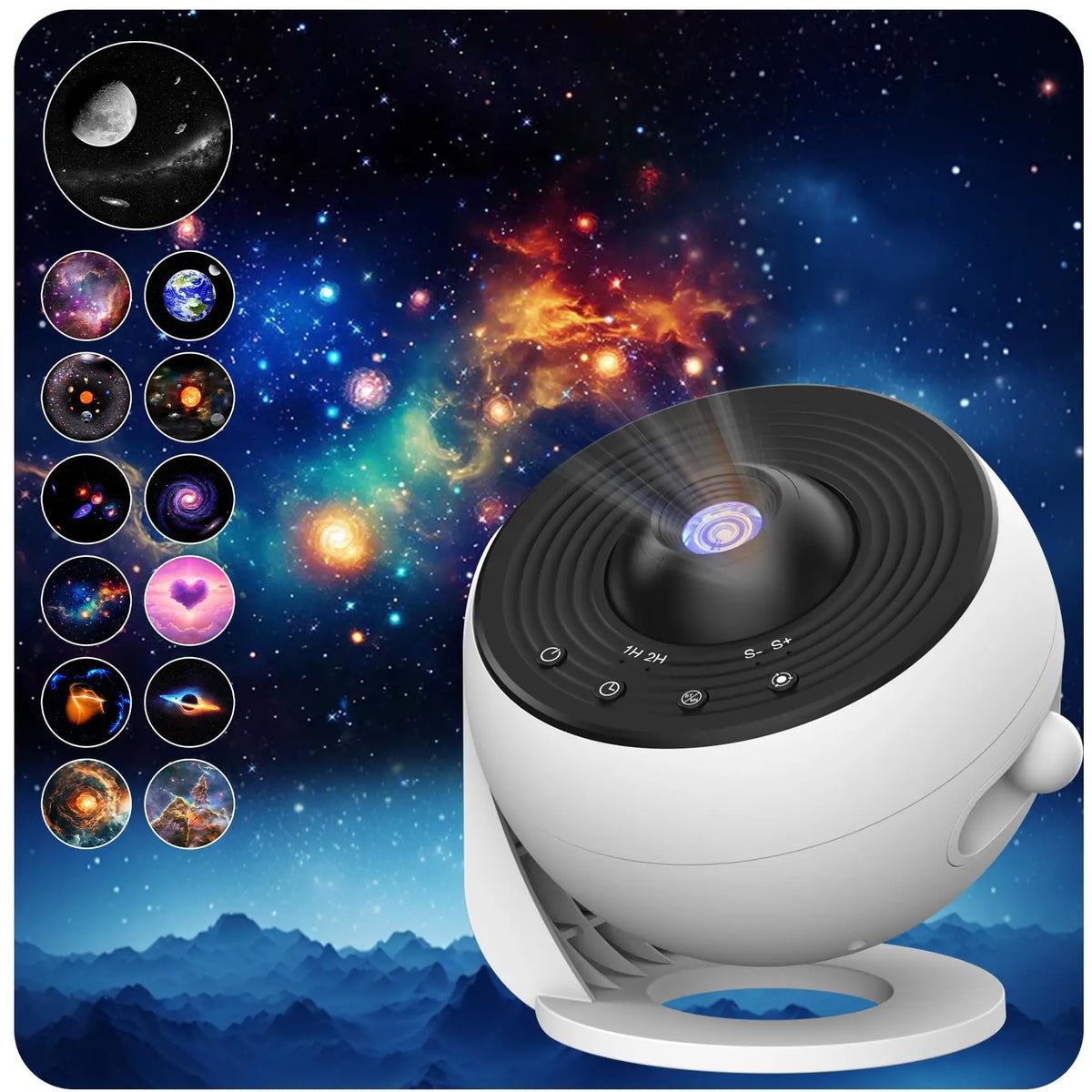 Proyector de Galaxias Somnara – Cielo Estrellado 360° con Mando