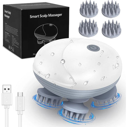 Masajeador Capilar Somnara – Masaje de Cabeza Eléctrico Resistente al Agua