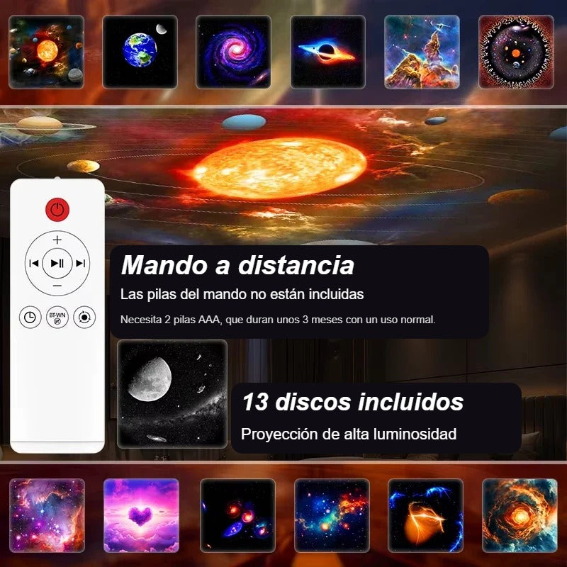 Proyector de Galaxias Somnara – Cielo Estrellado 360° con Mando