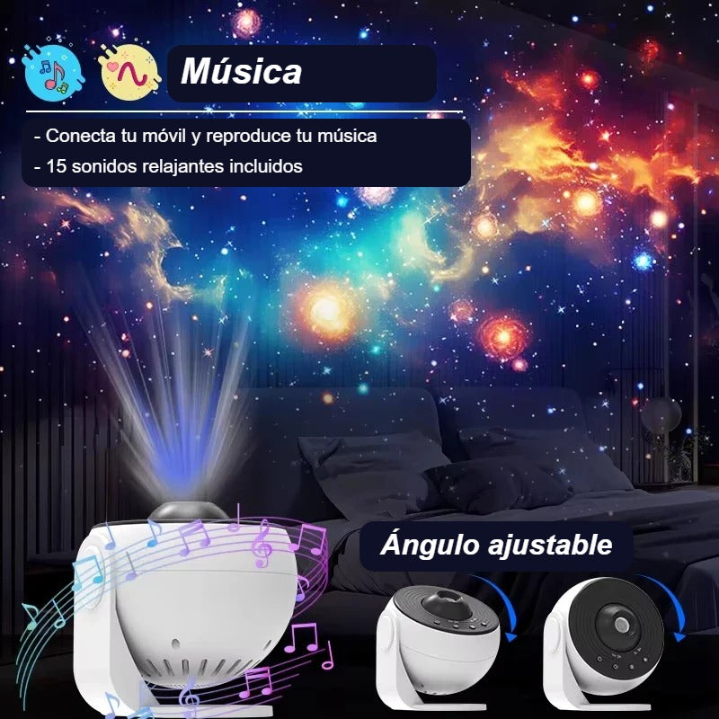 Proyector de Galaxias Somnara – Cielo Estrellado 360° con Mando