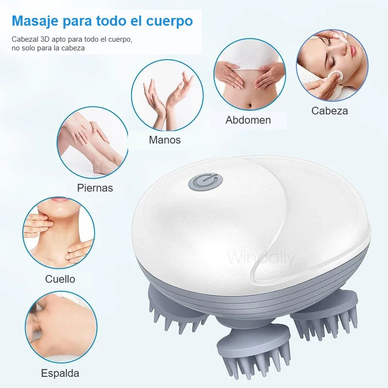 Masajeador Capilar Somnara – Masaje de Cabeza Eléctrico Resistente al Agua