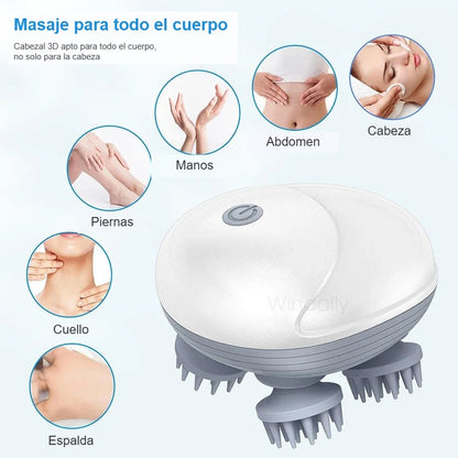 Masajeador Capilar Somnara – Masaje de Cabeza Eléctrico Resistente al Agua