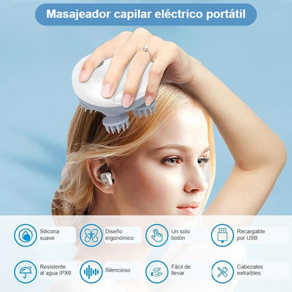 Masajeador Capilar Somnara – Masaje de Cabeza Eléctrico Resistente al Agua